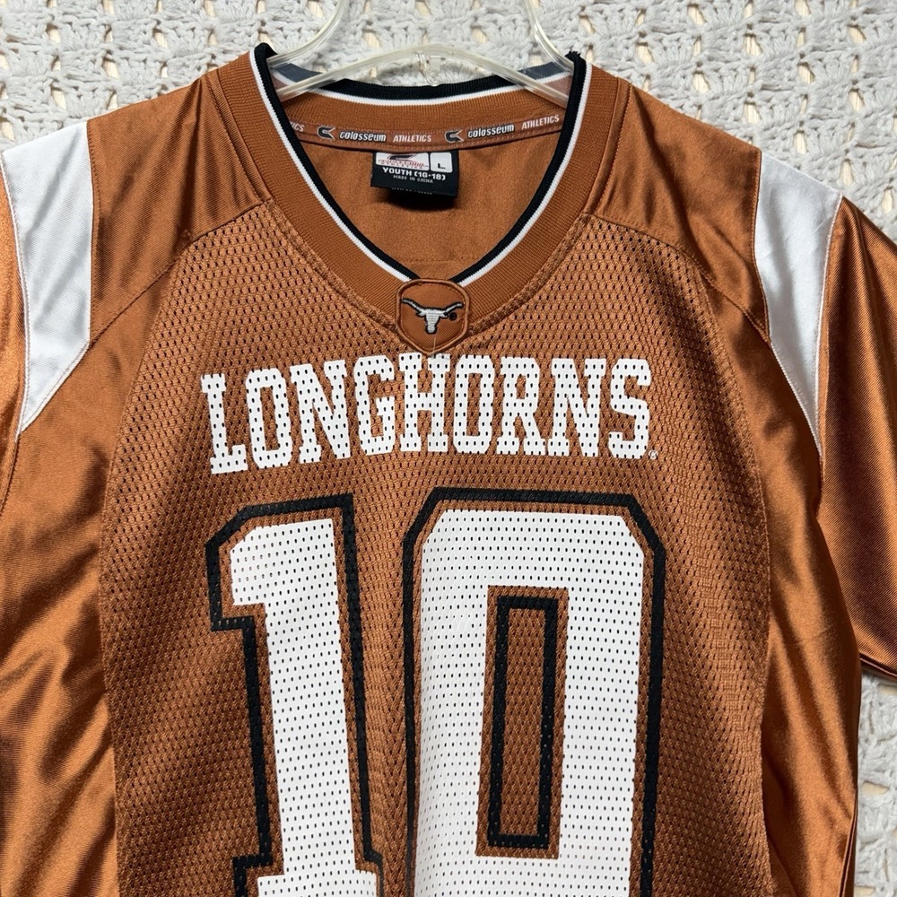 Texas Longhorn Colosseum Brand Jersey Youth Boys L 16-18 Orange #10 Athletic - Picture 2 of 9